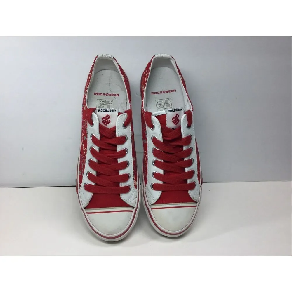 Roca Wear Pro Keds Fashion Sneakers Sz 9.5‎ Womens red white logo Designer Shoes